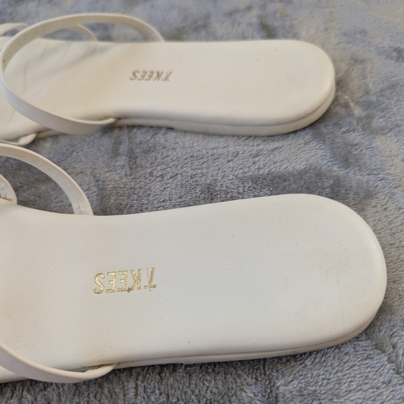 Tkees Leather 3 Strap Minimalist Flat Slide Sandals - Picture 5 of 12